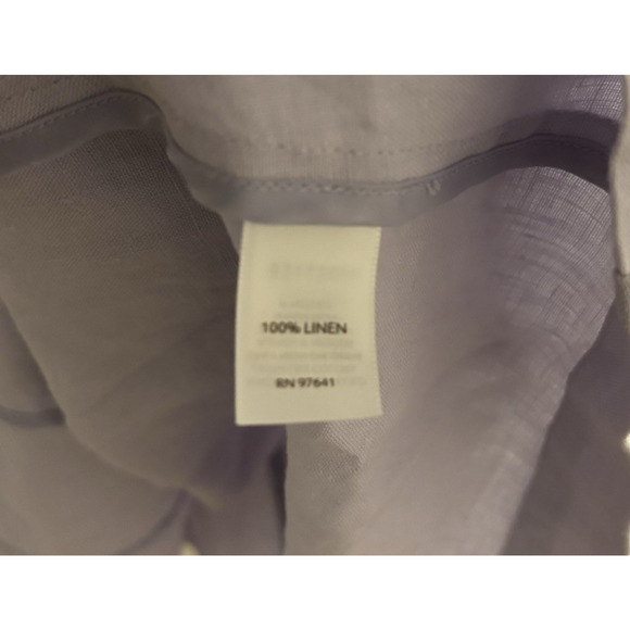 J. Jill Dress Large Crocus Lavender Linen Midi Aline Sleeveless Classic - Picture 10 of 11